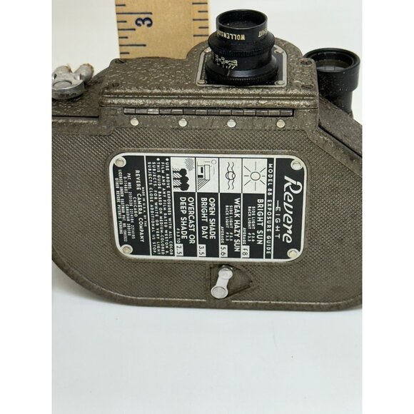VTG 1940 Revere Eight Model 88 8mm Movie Turret Cine Camera Film Collectible USA - Picture 9 of 10